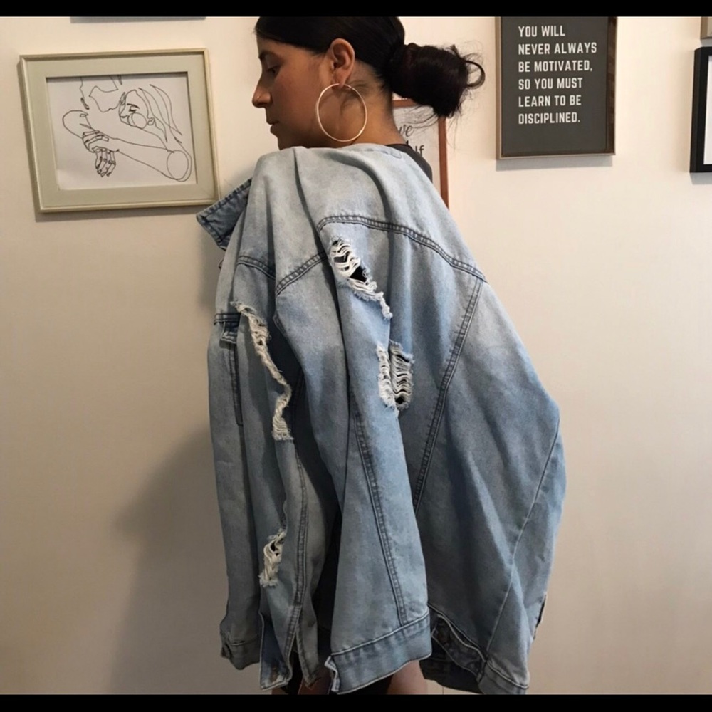 Oversize denim jacket - Picture 3 of 4